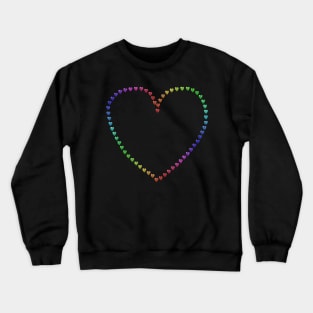 Sparkle Rainbow Heart Silhouette Crewneck Sweatshirt